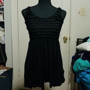 Black ruffle tank top